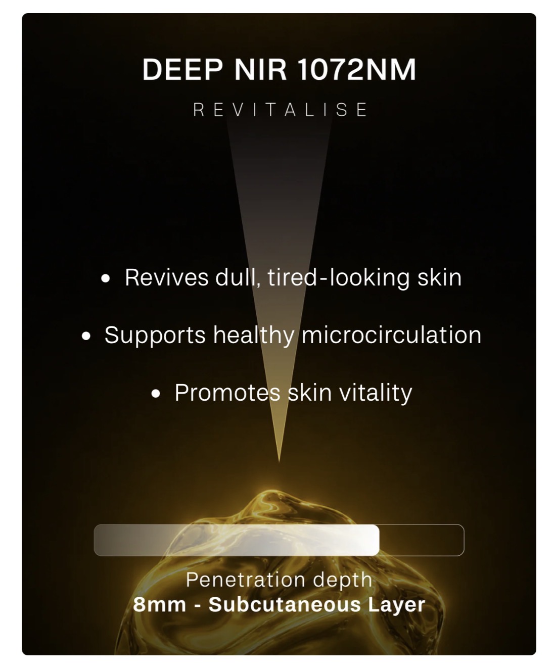 Dermalux 1072nm deep near infrared light penetration and visible skin benefits