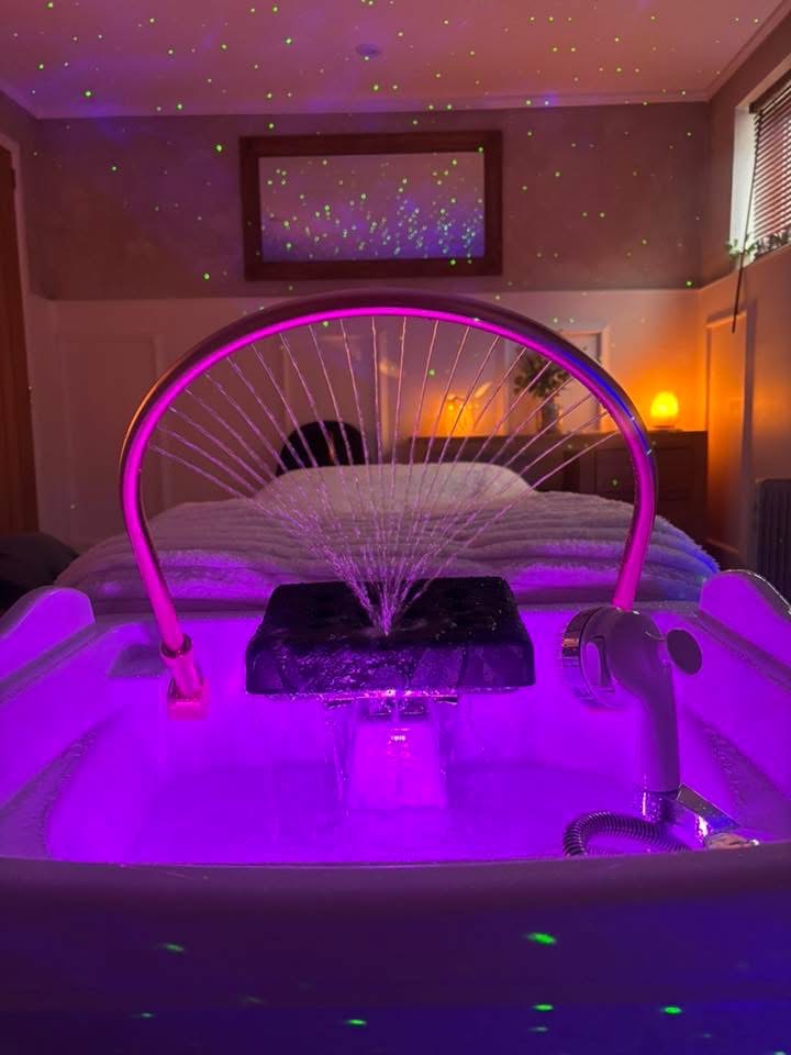 Japanese Head Spa treatment setup in Kirsty's room
