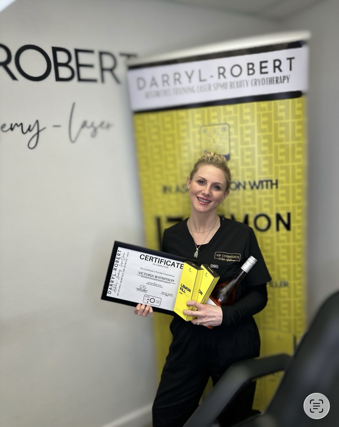 Victoria completing advanced practical training with Darryl Robert